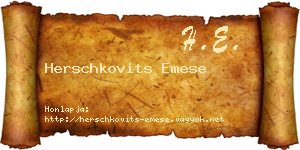 Herschkovits Emese névjegykártya